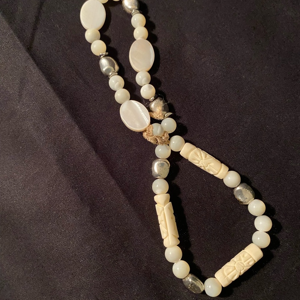 J. Jill Cream and Silver Beaded Bracelet - Picture 4 of 4
